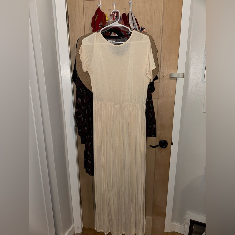 Off white cotton maxi dress